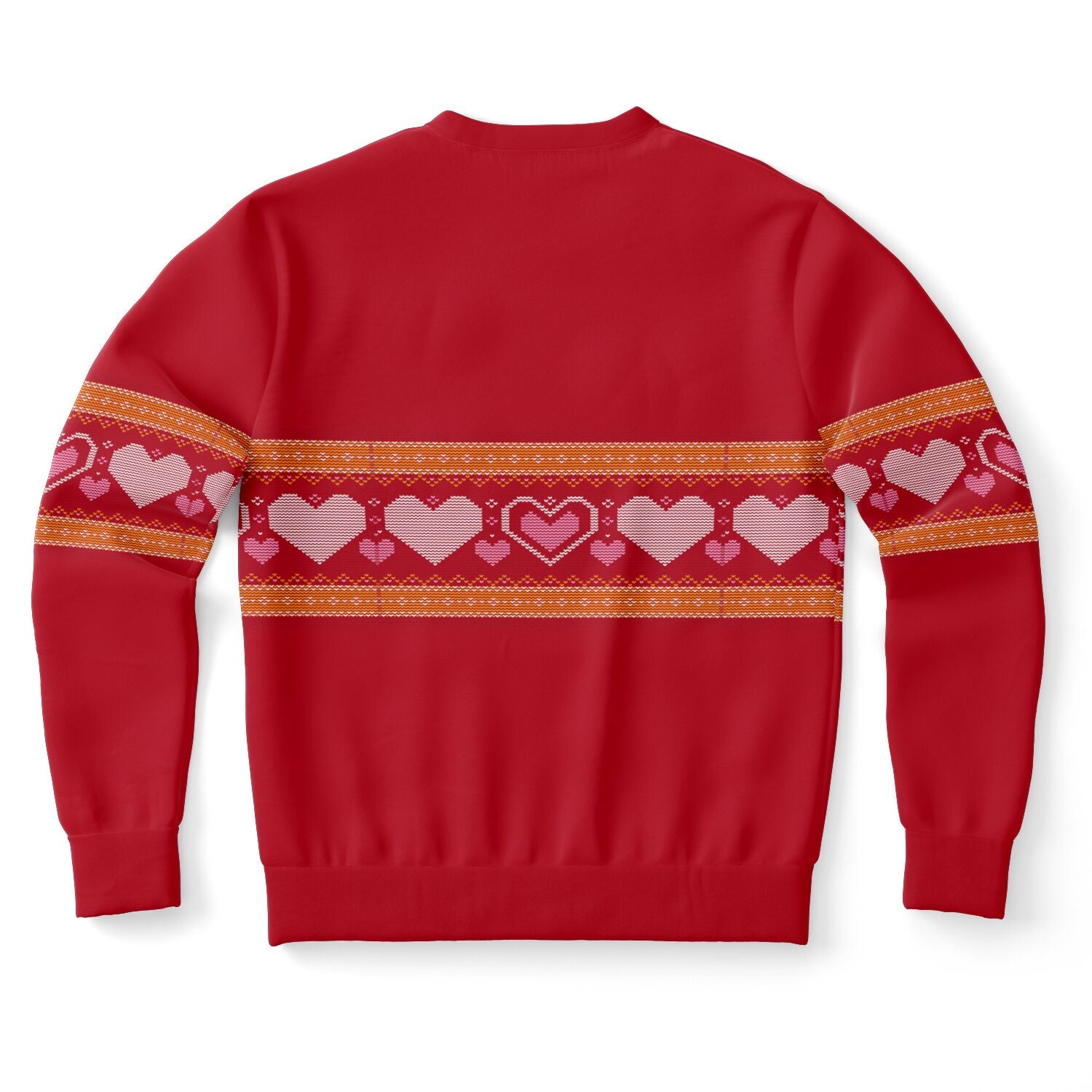 Knitted Heart Stripe Ladies Sweatshirt