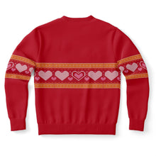 Load image into Gallery viewer, Knitted Heart Stripe Ladies Sweatshirt
