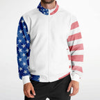 Stars and Stripes Watercolor Ladies Track Jacket
