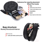 Embroidery Hearts Crossbody Round small bag