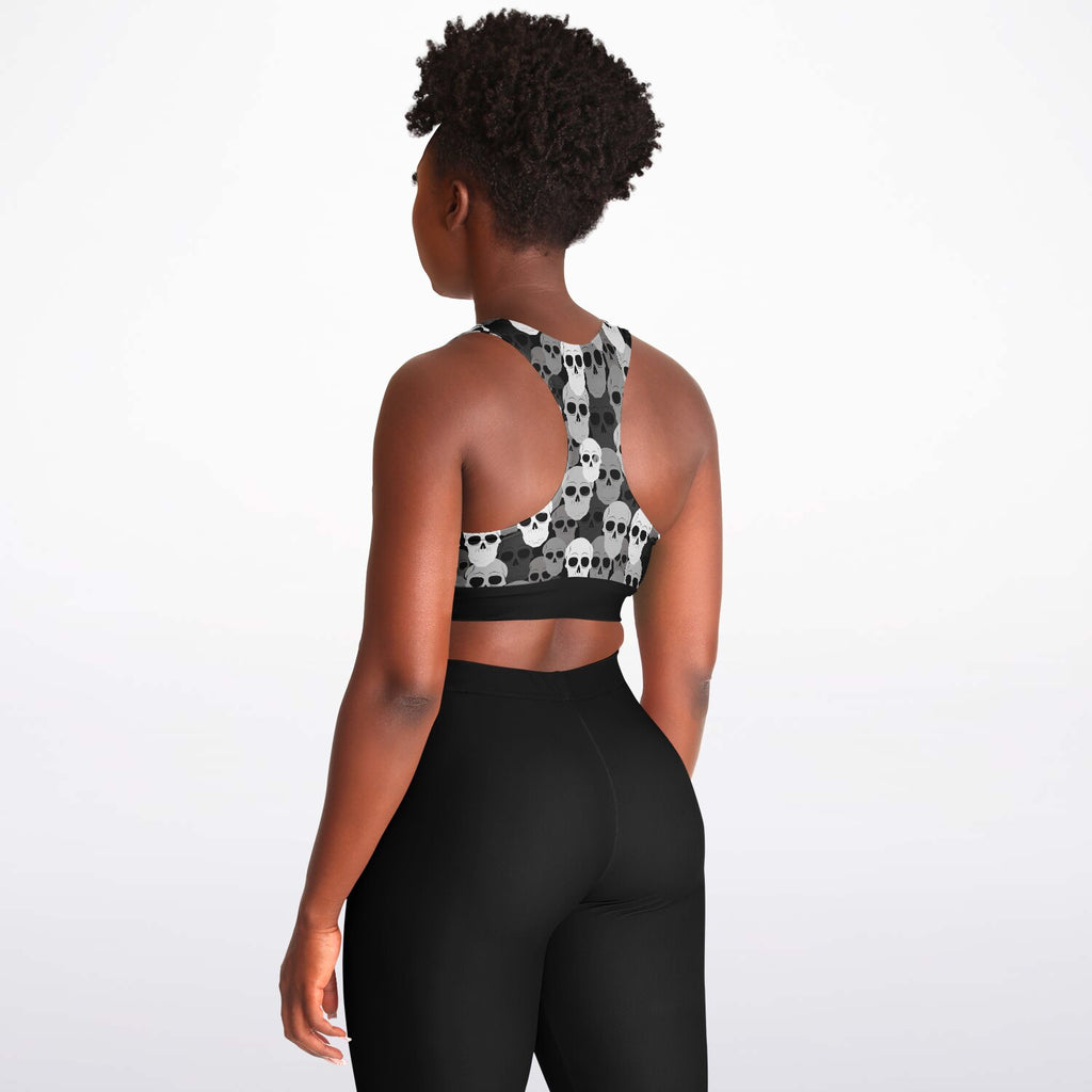 Pile of Skulls Padded Sports Bra