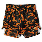 Orange leaves Camouflage Men's 2-in-1 Shorts