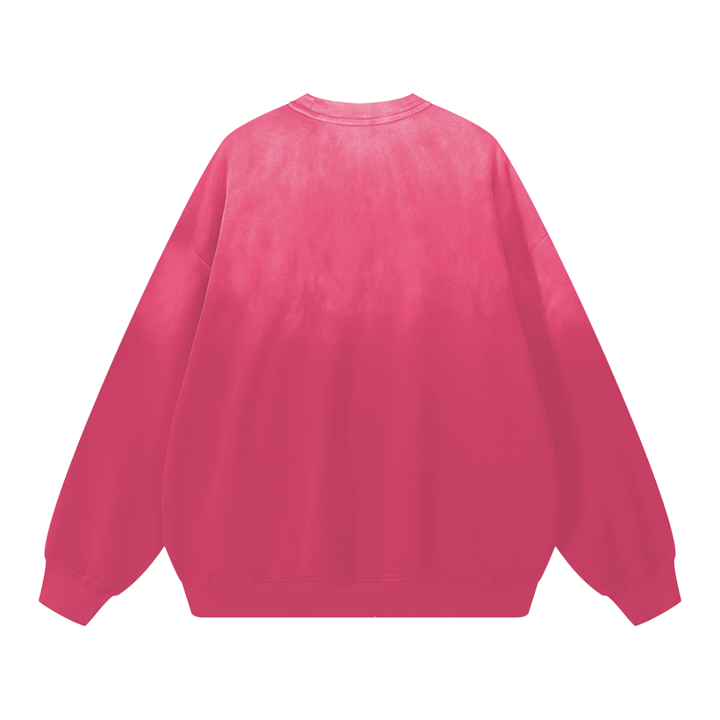 Fang Face Pink Sun Faded Ladies Drop Shoulder Sweatshirt