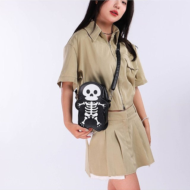 Halloween Skull Shoulder Messenger Crossbody Bag