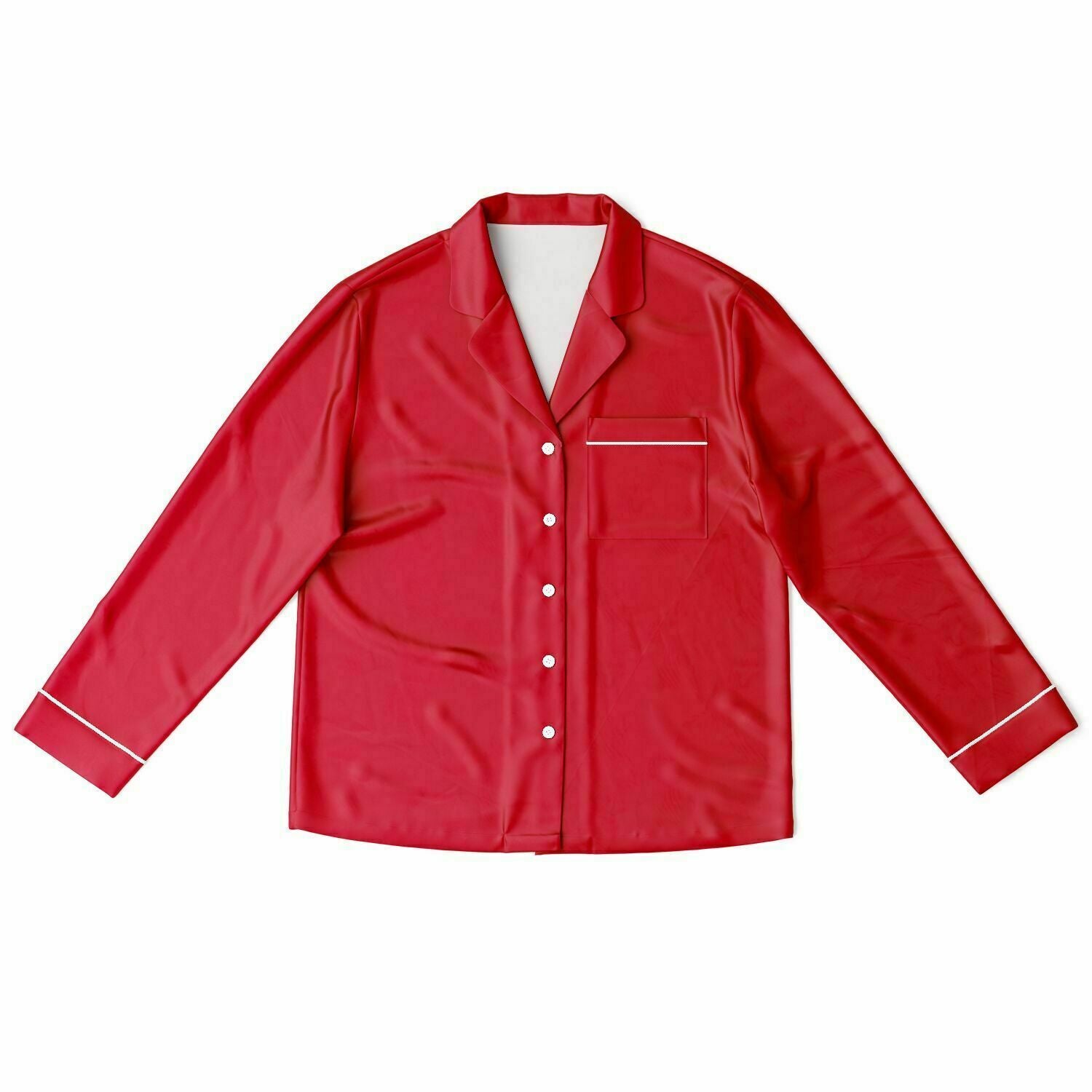Women's Cherry Red Premium Satin Pajamas