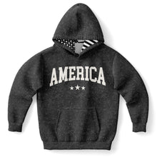 Load image into Gallery viewer, America Black Acid Wash Kids Hoodie
