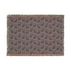 Cat Pattern Woven Blanket — Cozy Decorative Throw for Halloween