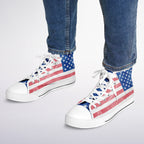 Watercolor Paint American Flag Urban Peak High Top Shoes