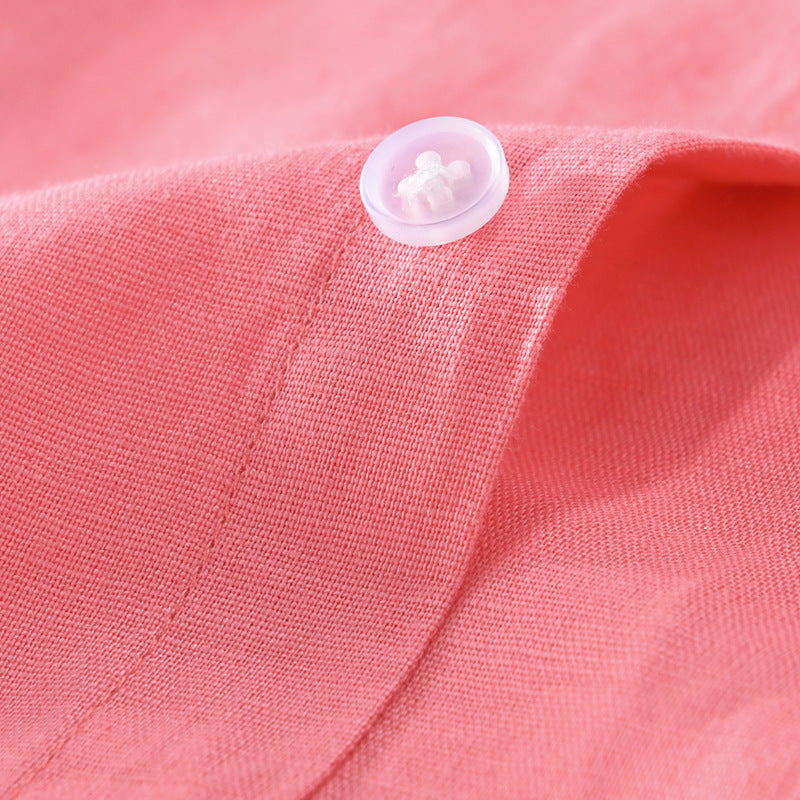 Men's Cotton Linen Long Sleeve Casual Shirt