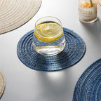 Round Material Table Placemat Set