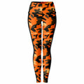 Women's Orange Camo Mesh Pocket Legging