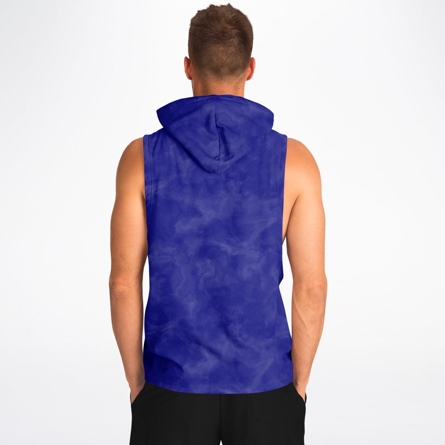 Red, White and Blue Star Blue Drop Armhole Hoodie