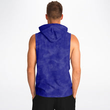 Load image into Gallery viewer, Red, White and Blue Star Blue Drop Armhole Hoodie
