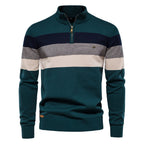 Men's Knit Zip Up Collar Sweater