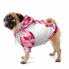 Load image into Gallery viewer, White and Pink Camo Dog Zip-Up Hoodie
