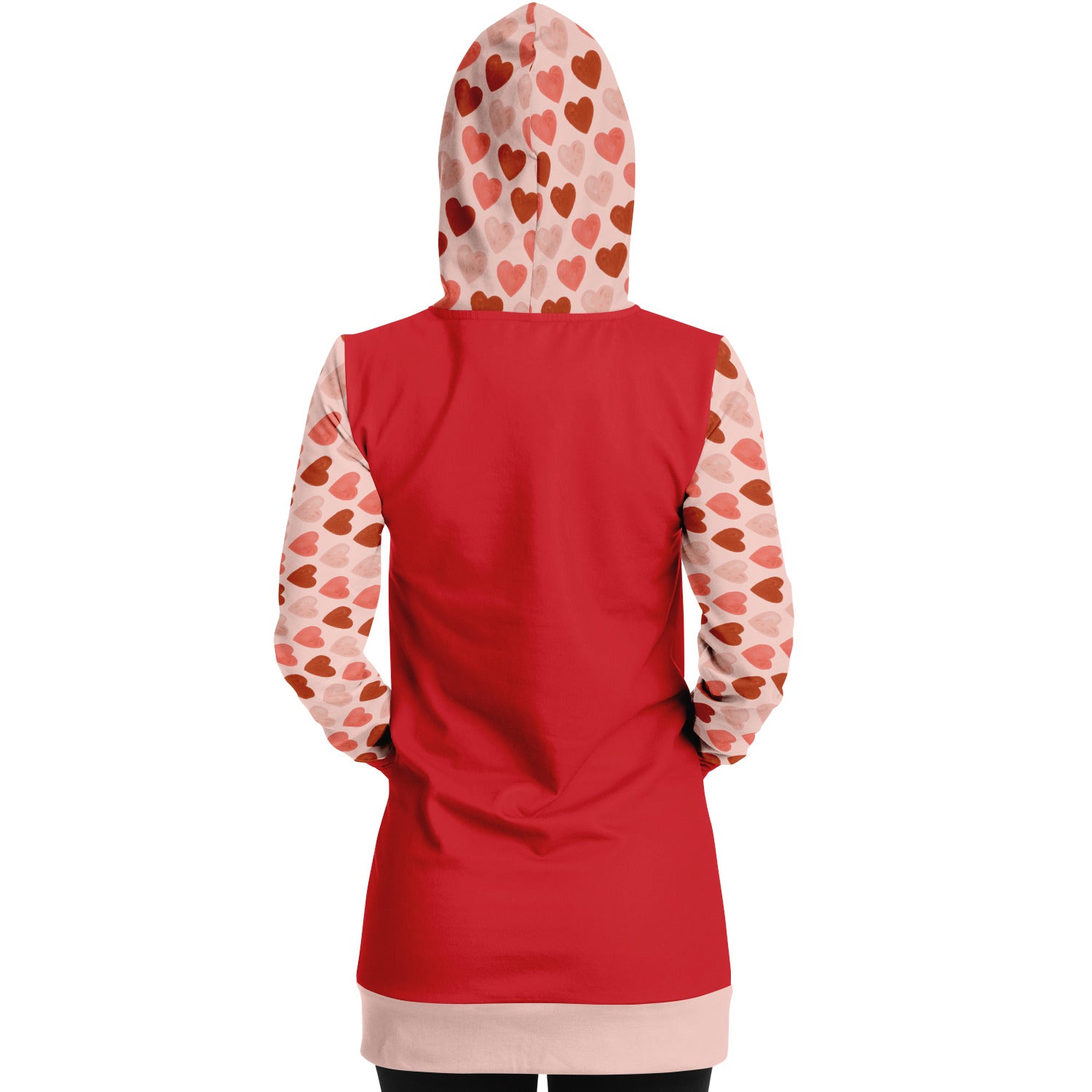 Heart on Sleeves Longline Hoodie