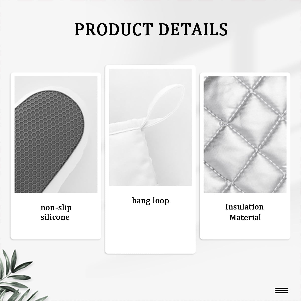 Red Christmas Silicone Oven Mitt Set