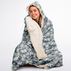 Polar Bear Blizzard Hooded Sherpa Blanket