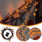 Halloween Indoor/Outdoor LED Willow Vine String Pumpkin Light Decoration