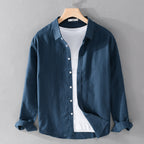 Men's Cotton Linen Long Sleeve Casual Shirt