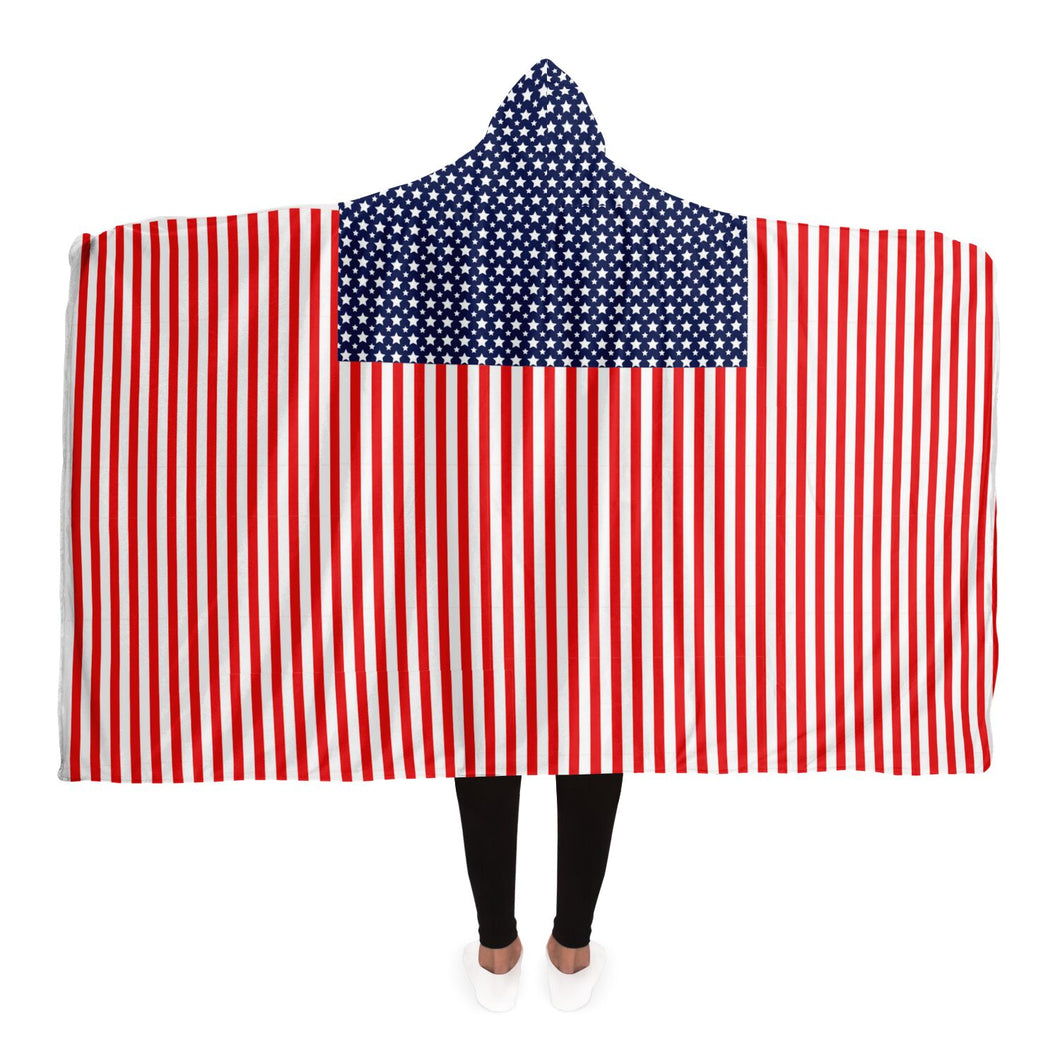 Stars and Stripes Hooded Blanket