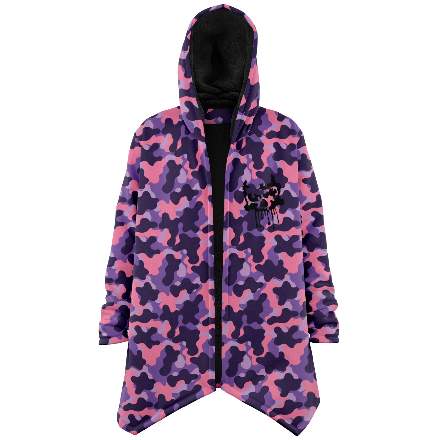 Purple Camo Microfleece Cloak