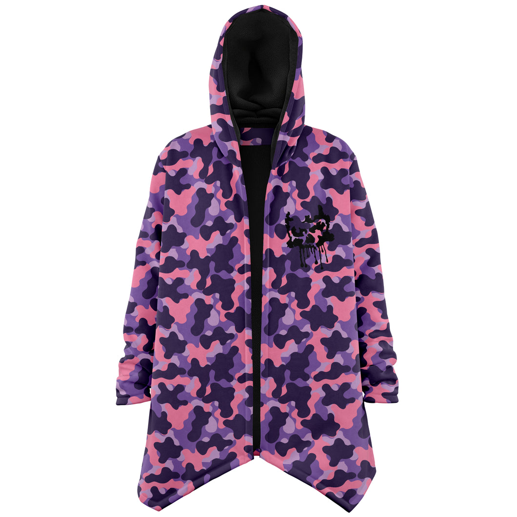 Purple Camo Microfleece Cloak