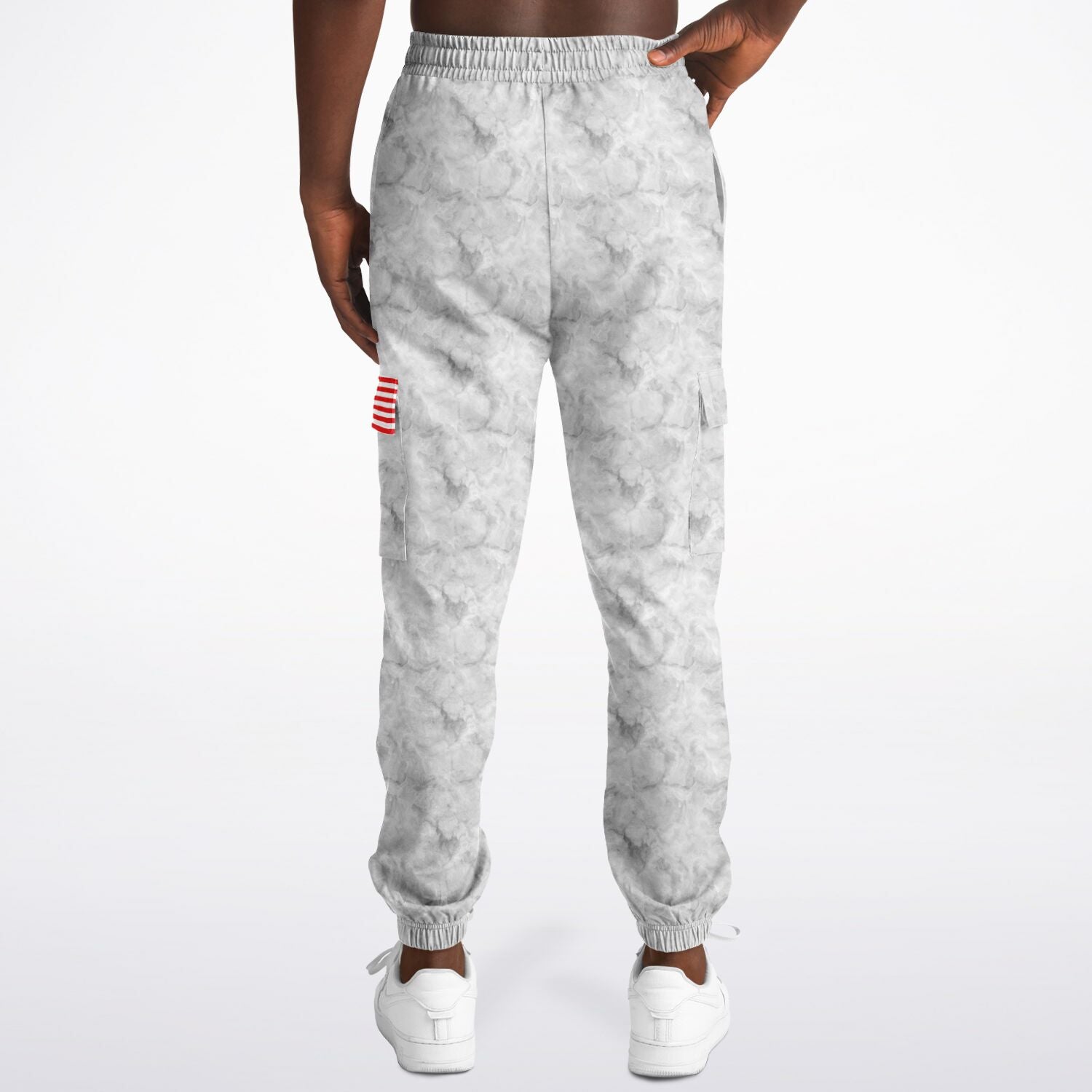 Ladies Stars and Stripes Flag Cargo Sweatpants