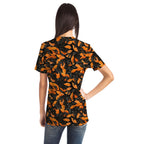 Orange Leaves Forest Camo T-Shirt