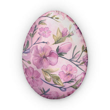 Load image into Gallery viewer, Pink Foral Egg Shaped Pillow
