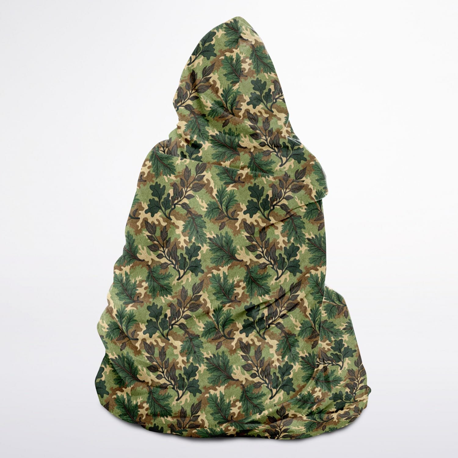 Tree Branch Camouflage Hooded Blanket Sherpa
