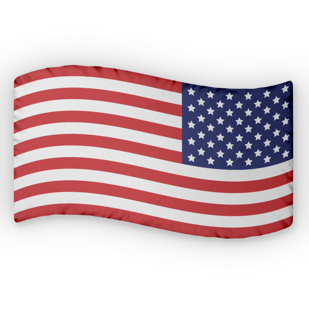 Wavy American Flag Shaped Pillows