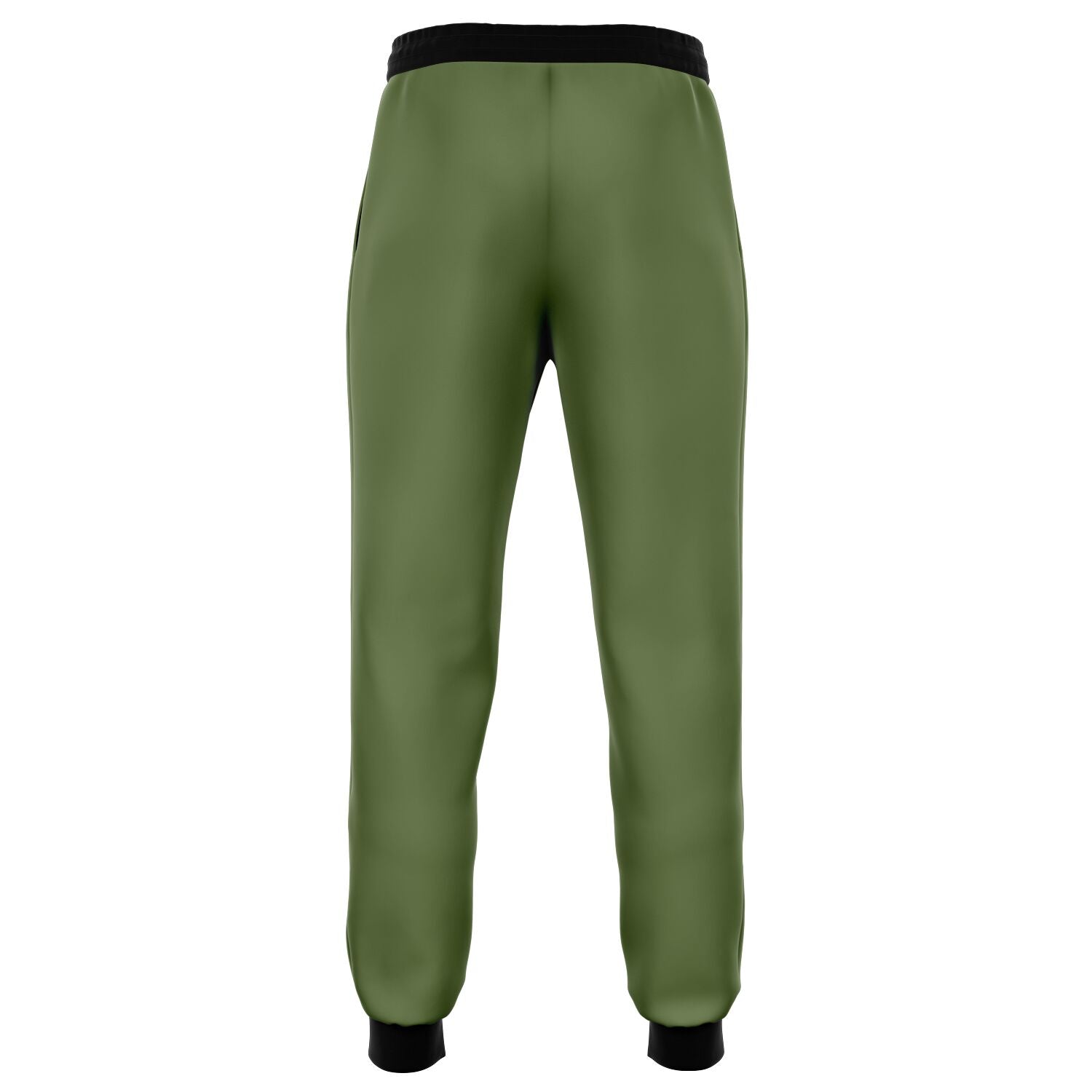 Green Athletic Jogger Pants with Black Accents