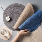 Round Material Table Placemat Set