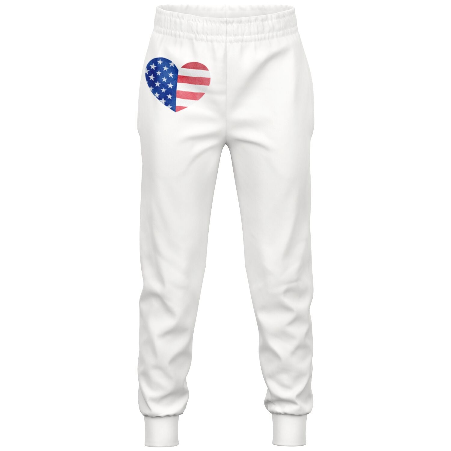 Water Color Stars and Stripes Heart Kids/Youth Joggers