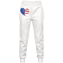 Load image into Gallery viewer, Water Color Stars and Stripes Heart Kids/Youth Joggers
