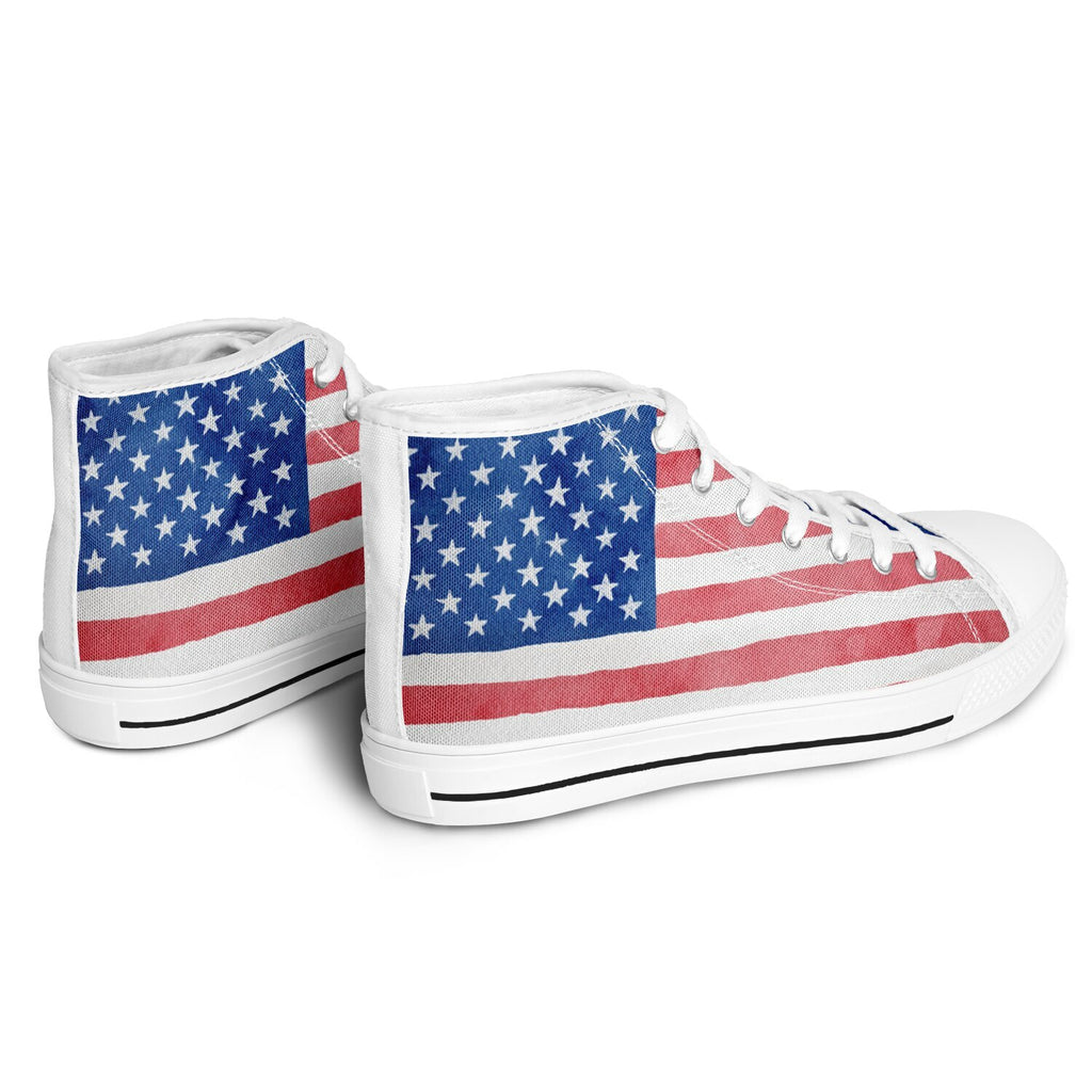 Watercolor Paint American Flag Urban Peak High Top Shoes
