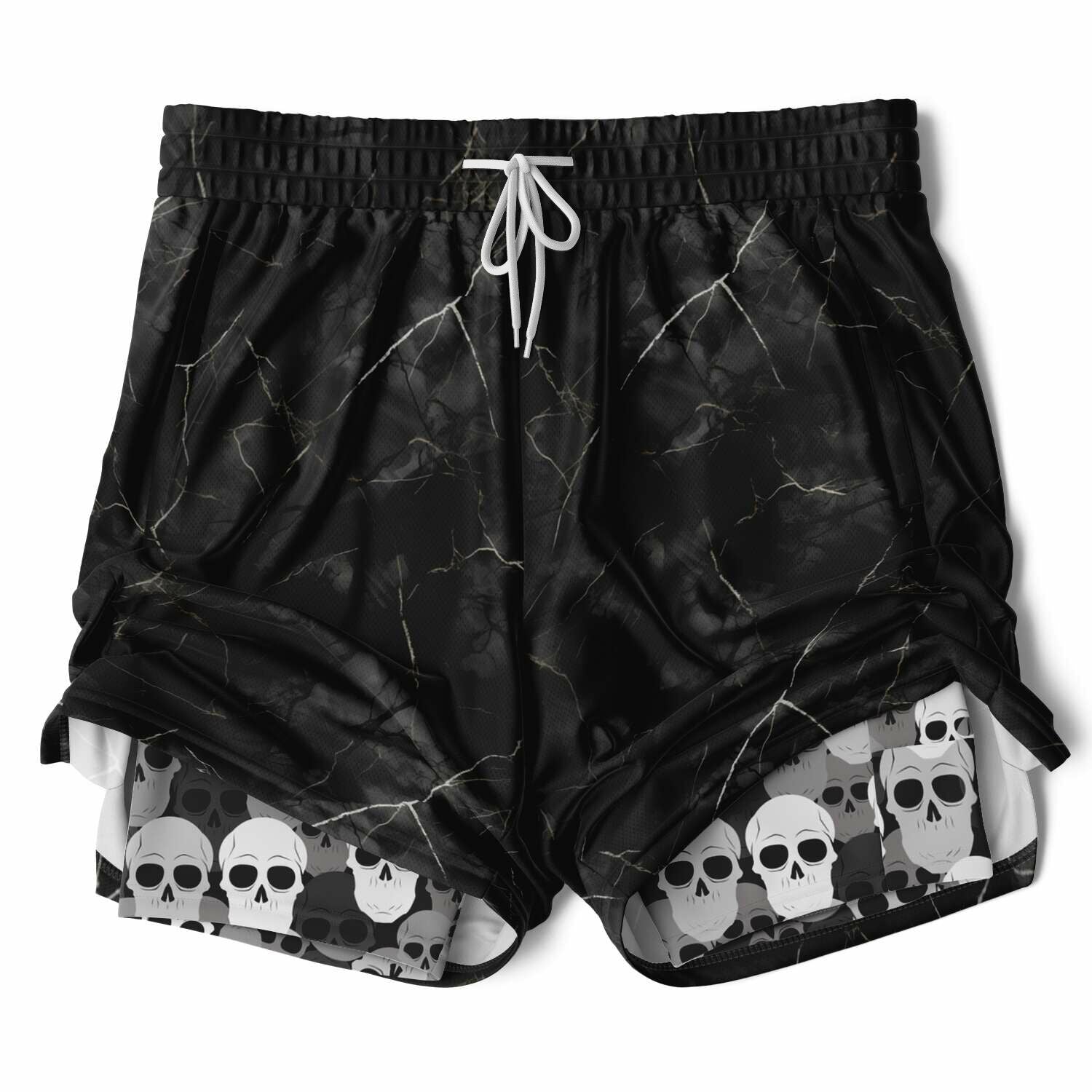 Pile of skulls Men's 2-in-1 Shorts