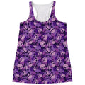 Purple Skulls Flowy Racerback Tank Top