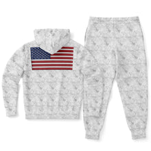 Load image into Gallery viewer, Inflated American flag Athletic Zip hoodie &amp; Jogger
