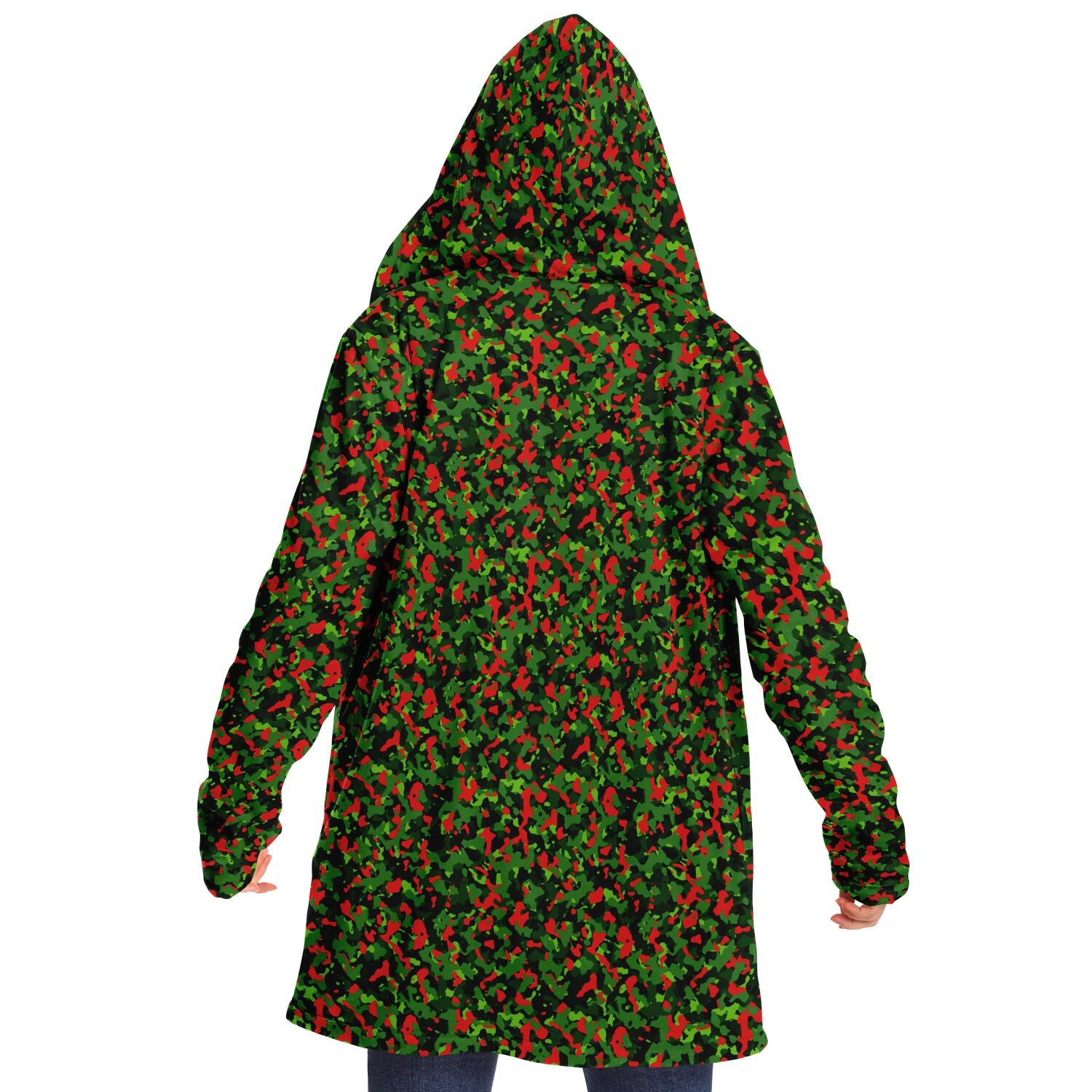 Christmas Camo Microfleece Cloak