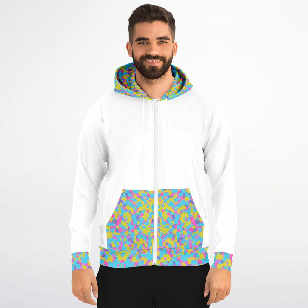 Mens Easter Camo Fashion Zip-Up Hoodie