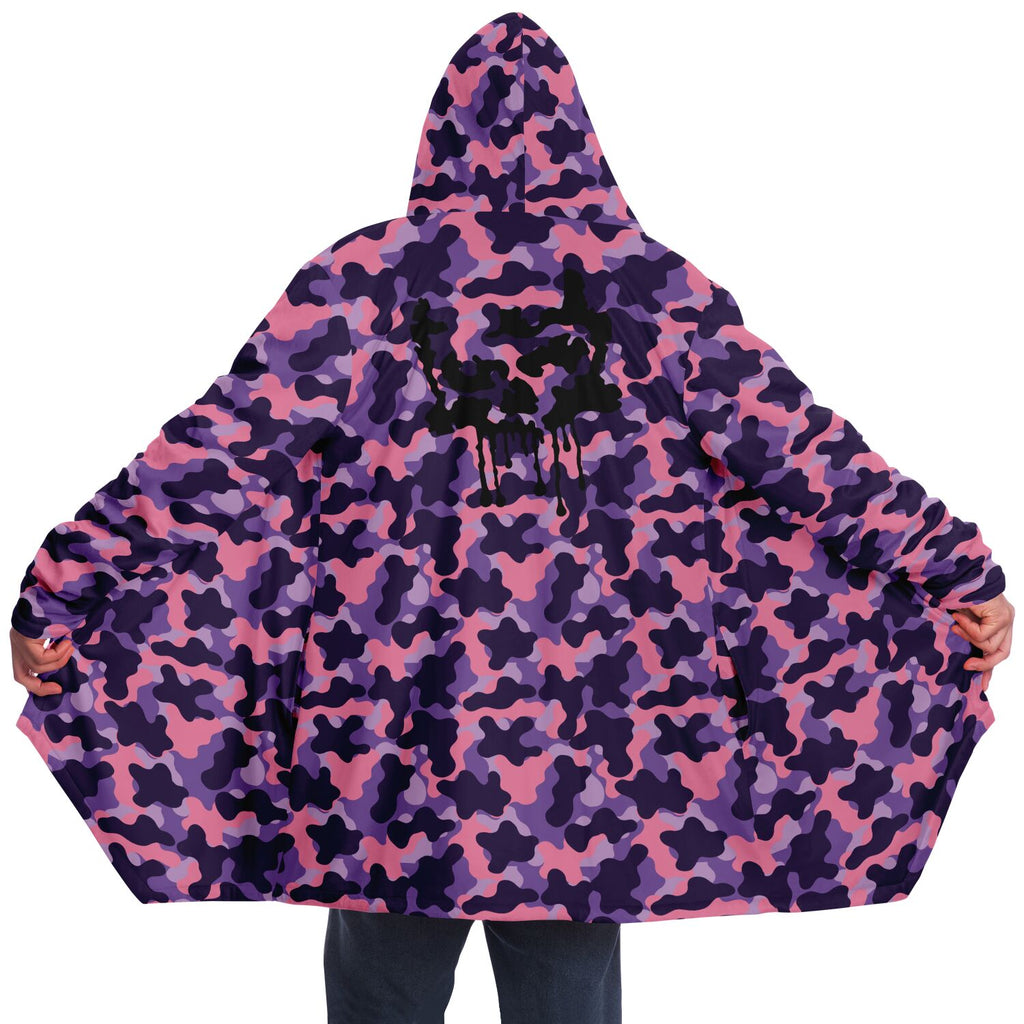 Purple Camo Microfleece Cloak