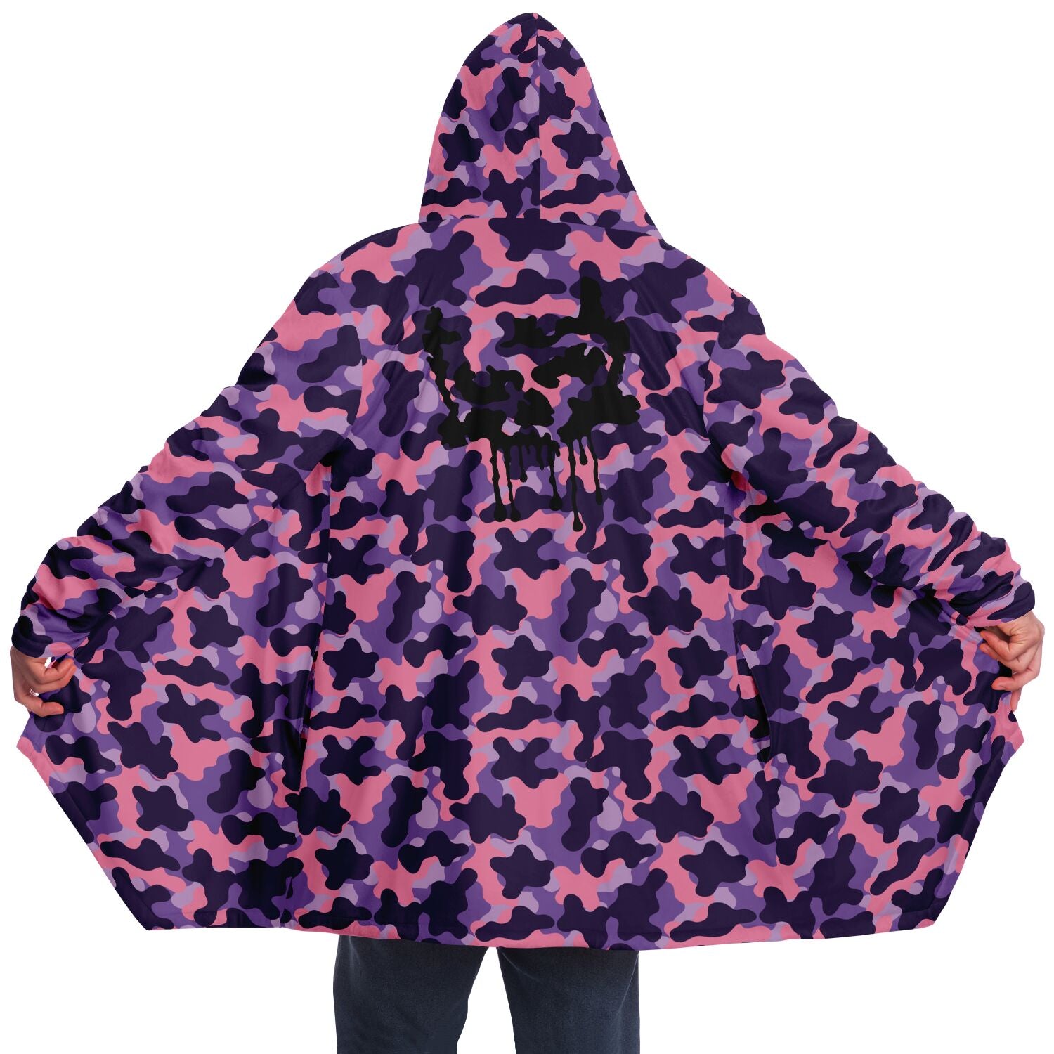 Purple Camo Microfleece Cloak