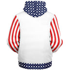 Stars and Stripes Mens Microfleece Ziphoodie
