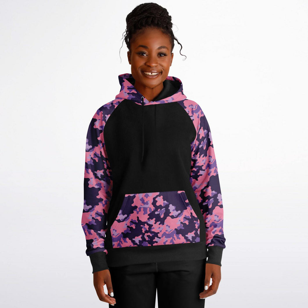 Unisex Raglan Skull Camo Hoodie