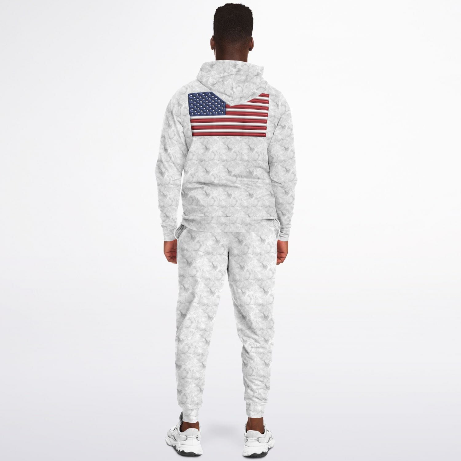 Men's Inflated American flag Athletic Zip hoodie & Jogger