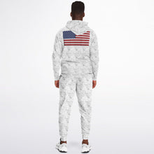 Load image into Gallery viewer, Men&#39;s Inflated American flag Athletic Zip hoodie &amp; Jogger
