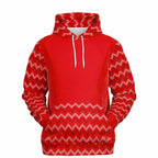 Red Zig Zag Stripe Fashion Hoodie