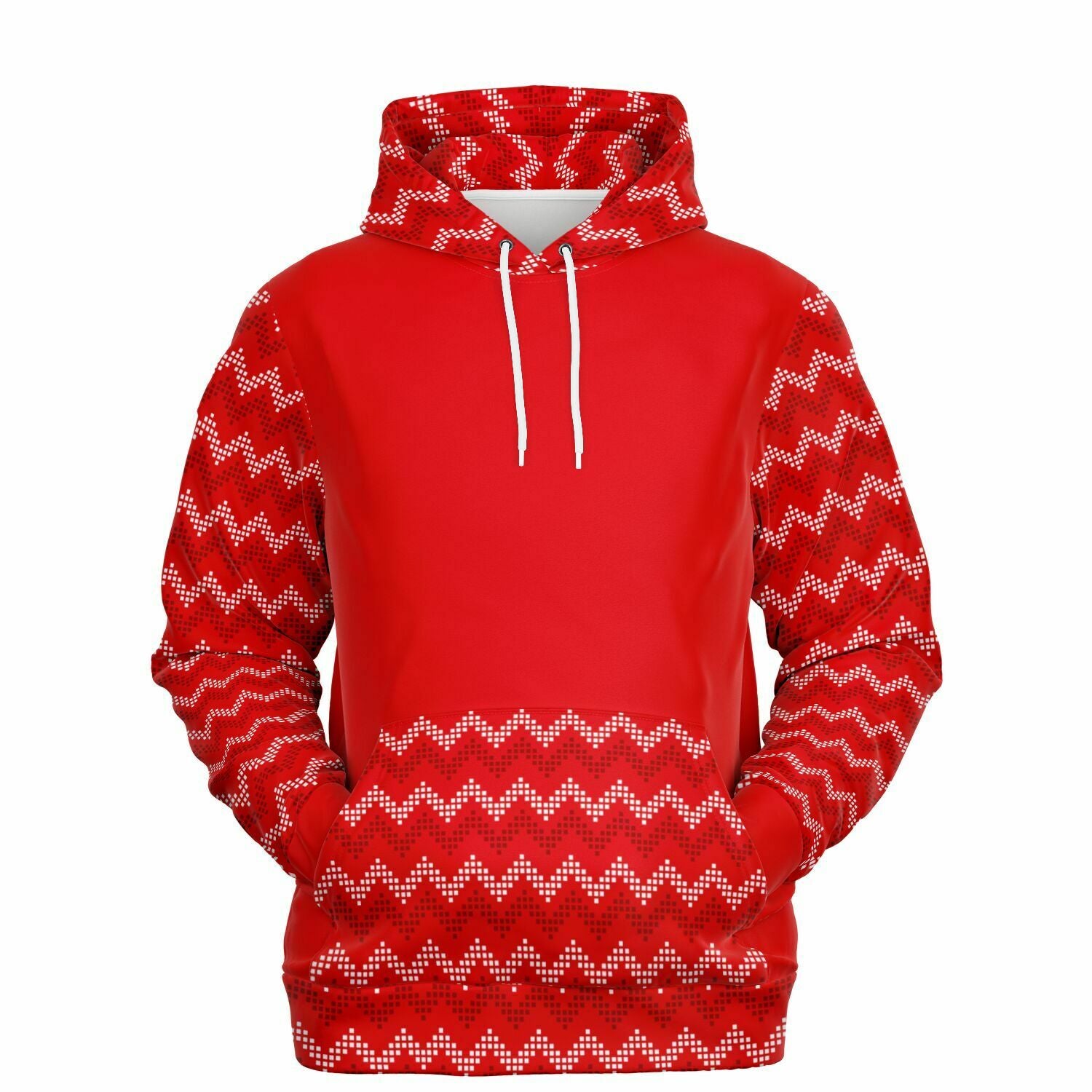 Red Zig Zag Stripe Fashion Hoodie